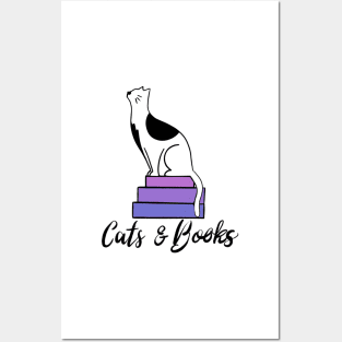 Cats and Books Posters and Art